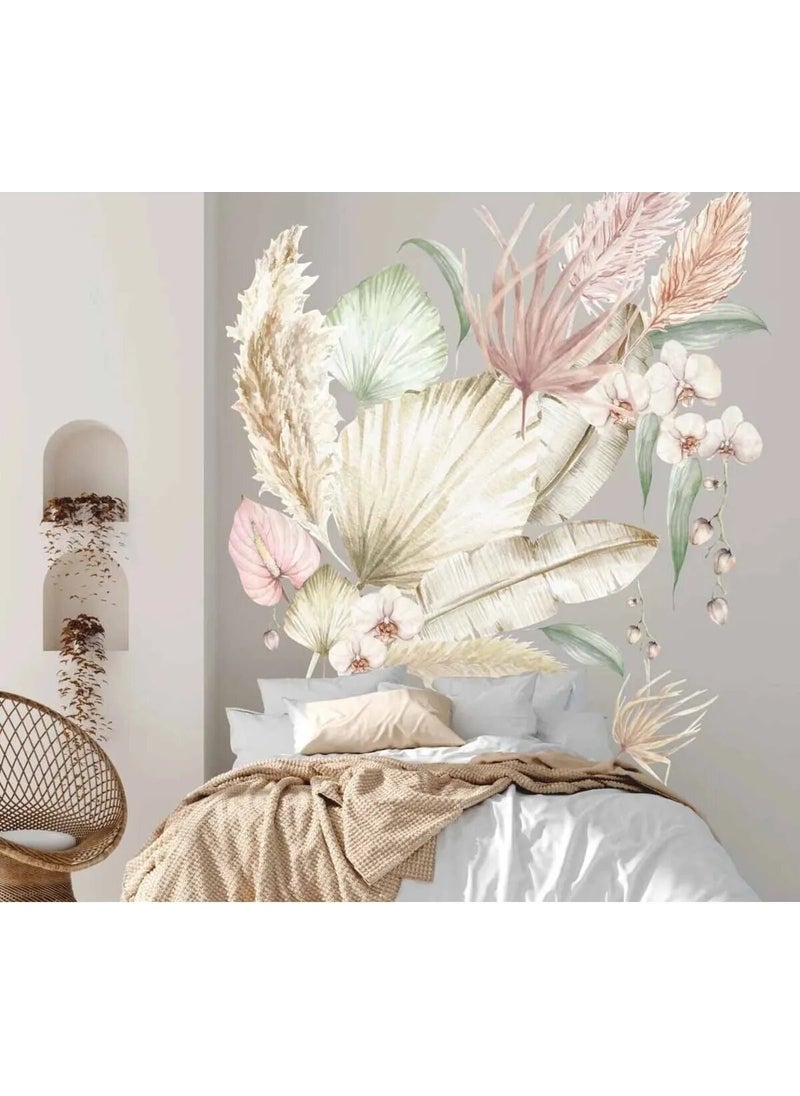 Kt Grup Soft Color Boho Leaves Wall Sticker Set  - Image 1