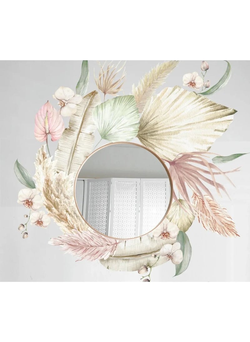Kt Grup Soft Color Boho Leaves Wall Sticker Set  - Image 4