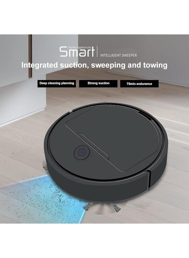 Robot Vacuum Cleaner Vacuum Cleaner Robot Smart Remote Control Wireless Floor Sweeping Cleaning Machine Dry And Wet For Home, Black  - Image 2