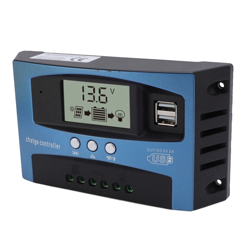 وحدة تحكم لوحة الطاقة الشمسية MPPT 12 فولت 24 فولت مع منفذ USB مزدوج - منظم شحن PWM ثلاثي المراحل قابل للتعديل لأنظمة توليد الطاقة الشمسية - Image 2