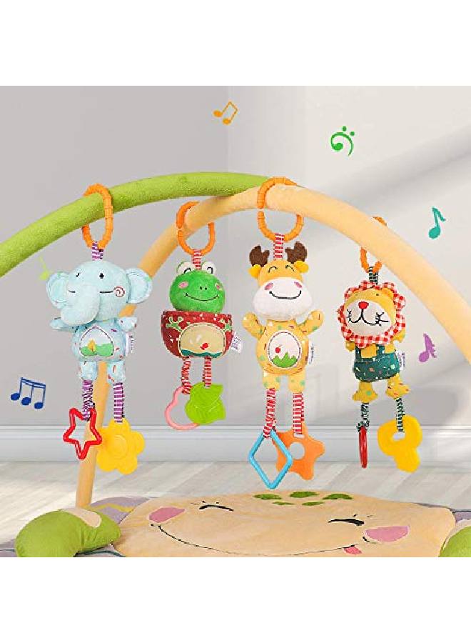 TUMAMA Baby Toys For 0 3 6 9 12 Months Handbells Baby Rattles Soft Plush Early Development Stroller Car Toys For Infant Newborn Birthday Gifts 4 Pack - Image 5