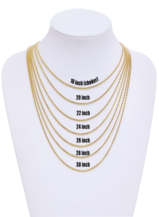 Fiusem Pendant Necklace for Men, Silver Tone/14k Gold Plated/Black Mens Penddant Necklaces with 2.5 mm Box Chain, Stainless Steel Bar Chain, 18-28 Inches, 24 Inches, Stainless Steel, No Gemstone - Image 5