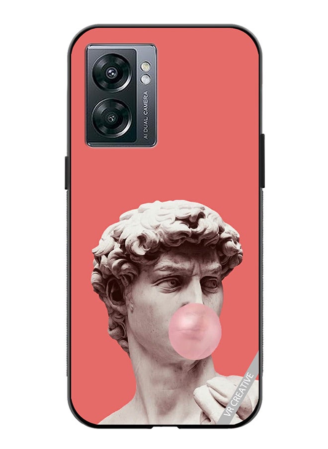 VR CREATIVE Protective Case Cover For Oppo A57 5G Gum, Esthetics, Retro wave Design Multicolour  - Image 1