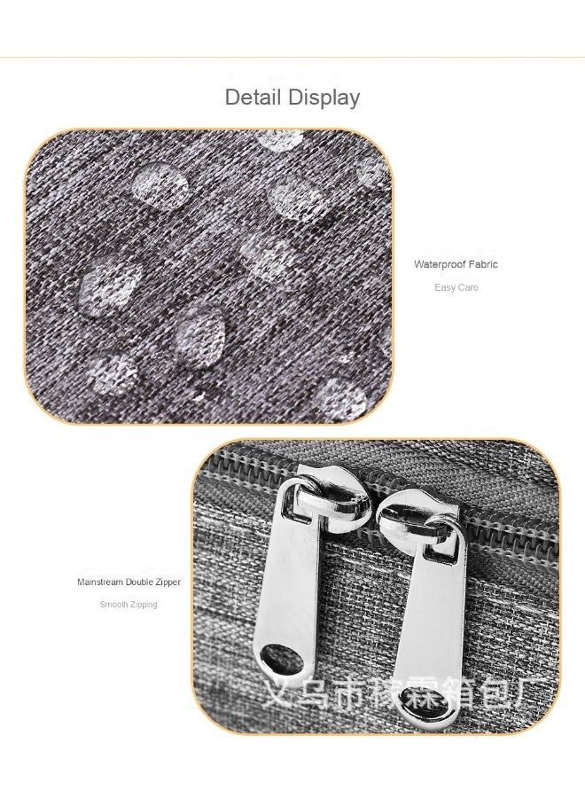 Dual/Single Layer Data Cable Storage Bag | Layered Electronic & Digital Organizer Carrying Case, Portable Travel Essential - Image 3