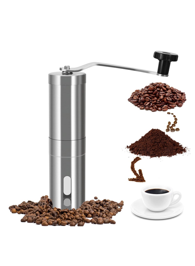 Manual Coffee Grinder - Portable Hand Coffee Grinder for Espresso & French Press, Adjustable Ceramic Burr Coffee Grinder for Travel, Home, and Camping, Perfect for Beginners and Coffee Enthusiasts  - Image 1