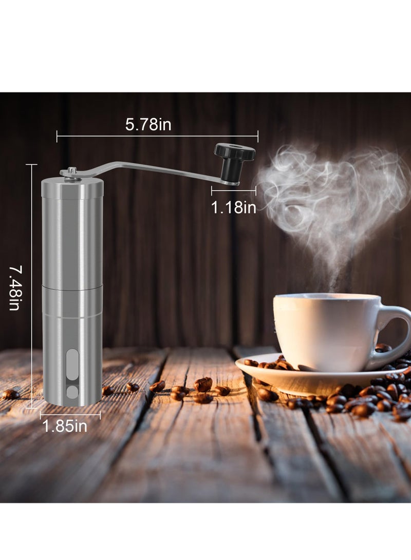 Manual Coffee Grinder - Portable Hand Coffee Grinder for Espresso & French Press, Adjustable Ceramic Burr Coffee Grinder for Travel, Home, and Camping, Perfect for Beginners and Coffee Enthusiasts  - Image 2