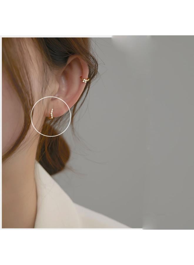 Simple Earrings Ear Buckle Silver Needle Ear Nail Women's Elegant Korean Ear Ring Ear Accessories 202 New Fashion 
