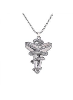 Generic Black Stainless Steel Kobe Commemorative Necklace  Fashionable Souvenir to Honor the Basketball Star  - Image 1