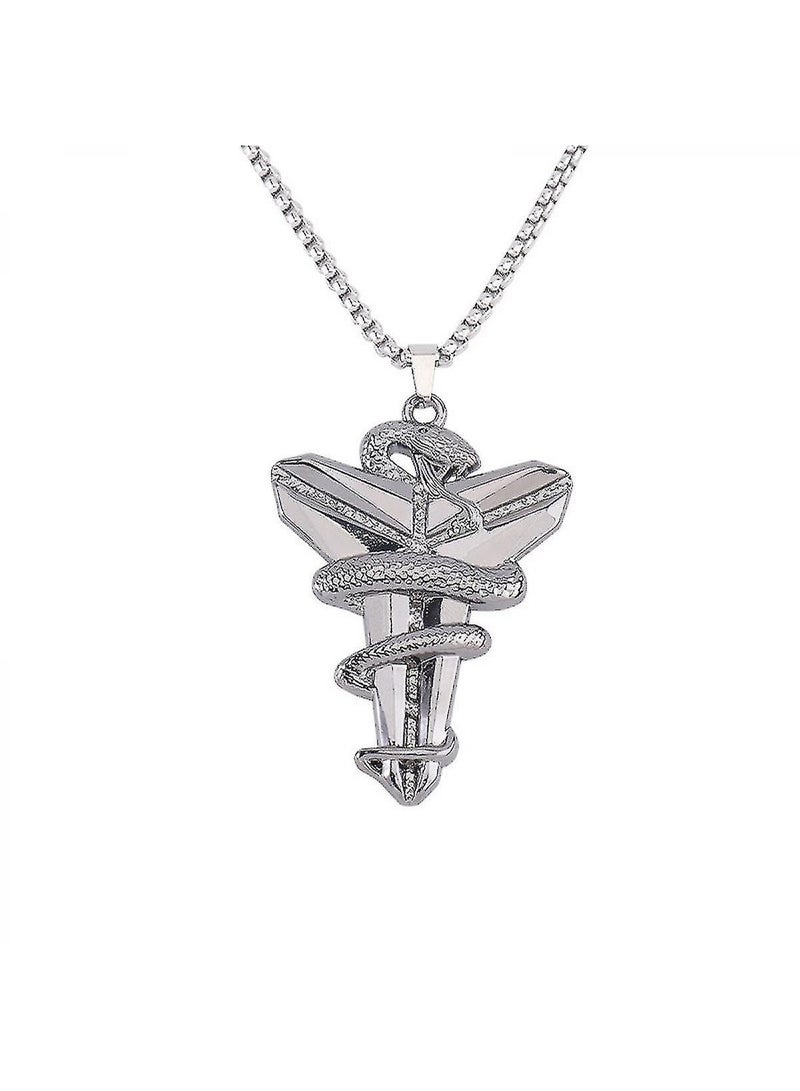Black Stainless Steel Kobe Commemorative Necklace  Fashionable Souvenir to Honor the Basketball Star  - Image 1