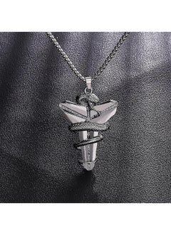 Generic Black Stainless Steel Kobe Commemorative Necklace  Fashionable Souvenir to Honor the Basketball Star  - Image 2