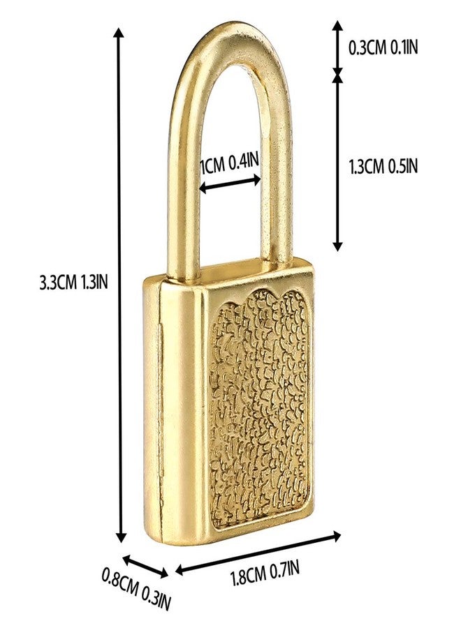 Mindy 10pcs Mini Cute Diary Padlocks Gold Small Luggage Locks with Keys for Jewelry Boxes Decor - Image 2