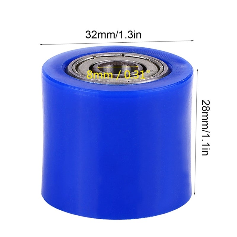 8mm Universal Chain Roller Tensioner Pulley Wheel Guide for Motorcycle Dirt Bike Enduro Orange - Image 1