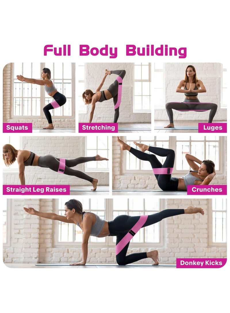 أحزمة مقاومة، أحزمة تمرين، أحزمة تمرينات، أحزمة تمرين الغنائم، أحزمة تمرين لتدريب العضلات، أحزمة بيلاتيس، أحزمة مرنة للساق، 3 مجموعات من أحزمة التمدد للتمرين للنساء أو الرجال - Image 4