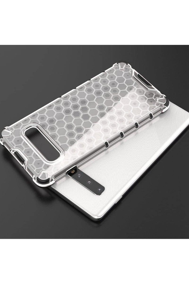 Case Cover Honeycomb Case Shockproof Camera Protection Cover Compatible with  Sansung galaxy S10 Plus ( transparent) - Image 4