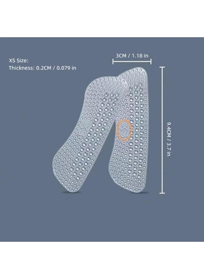 2 Pairs Silicone Heel Stickers Heels Grips For Women Men, Anti Slip Heel Cushions Non-Slip Inserts Pads Foot Heel Care Protector(XS） - Image 2