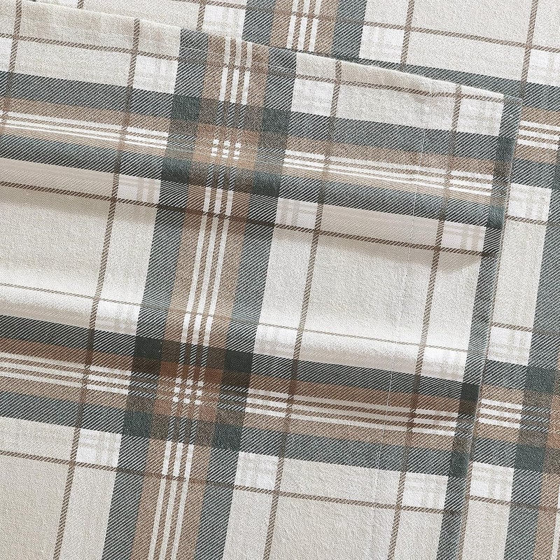 Eddie Bauer - Twin Sheets, Cotton Flannel Bedding Set, Brushed For Extra Softness, Cozy Home Decor (Edgewood Plaid, Twin) - Image 5
