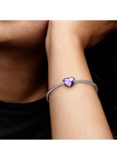 PANDORA Metallic Purple Heart Charm  - Image 5