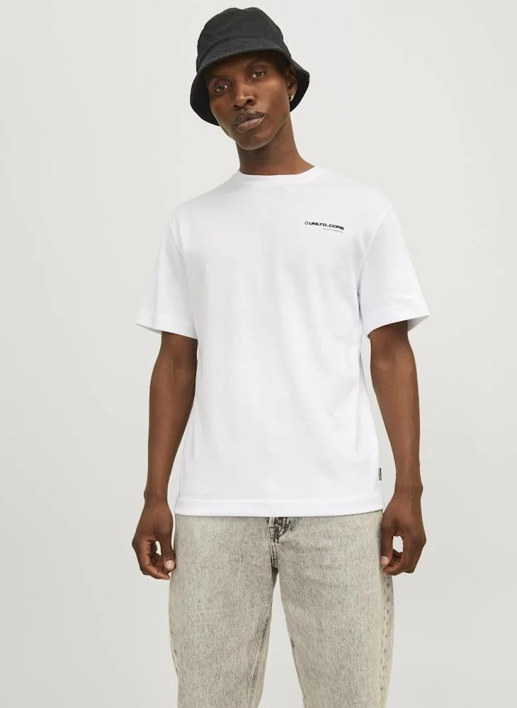 Text Print Crew Neck Regular Fit T-Shirt