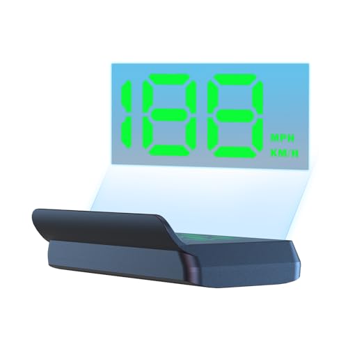 Yaouzicn HUD Head up Display for Car - W2 GPS Speedometer with Overspeed Alarm, USB Powered Windshield Projector, Auto Brightness, Universal Fit All Vehicles, Easy Install No OBD (Green) - Image 1