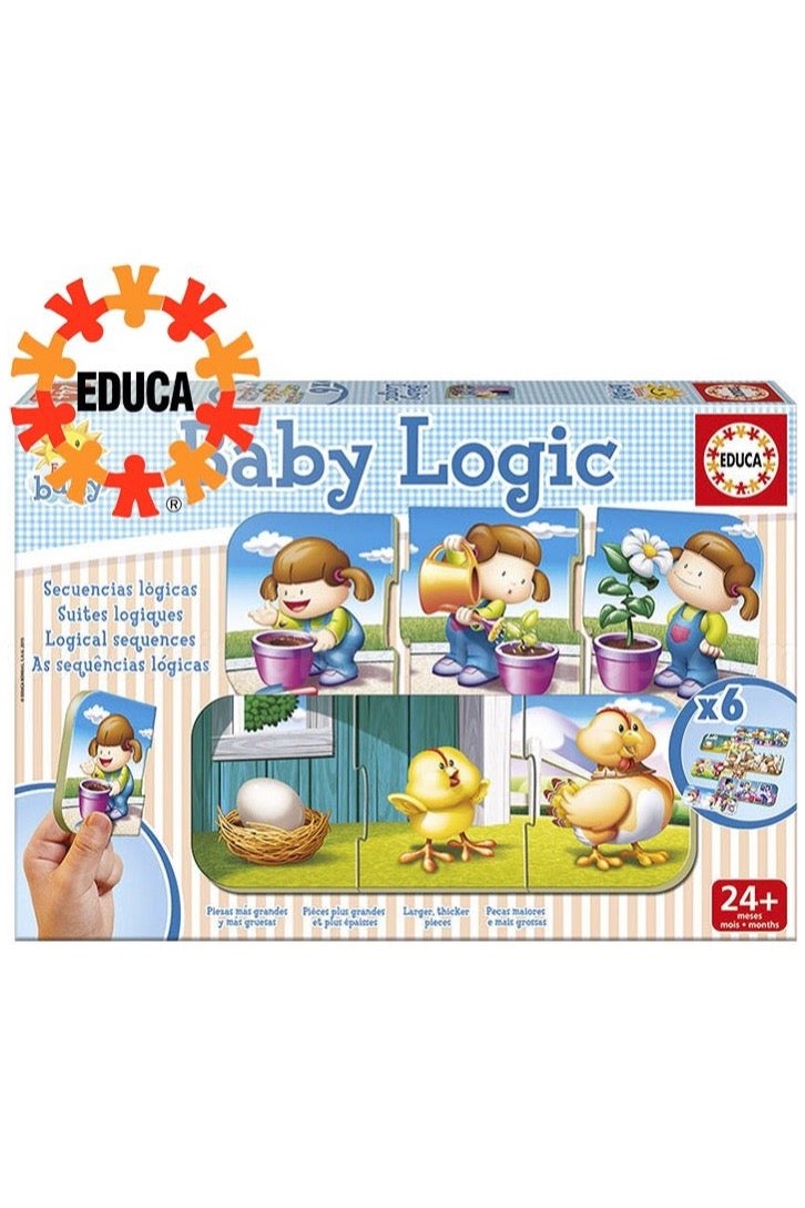 Educa Baby Logical Sequences Jigsaw Puzzles (6x3) Large And Thick Pieces for Age 2+ - Image 3