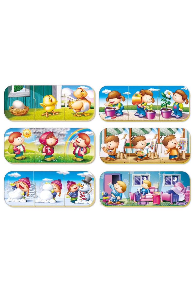 Educa Baby Logical Sequences Jigsaw Puzzles (6x3) Large And Thick Pieces for Age 2+ - Image 2