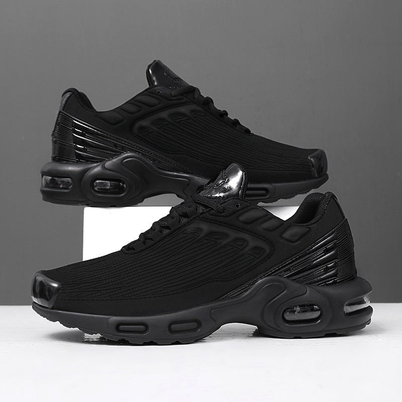 2023 New Spring Large Size Couple Air Cushion Sports Shoes Student Running Shoes Men Casual Trendy Sport Shoes Lightweight Clima All Black 