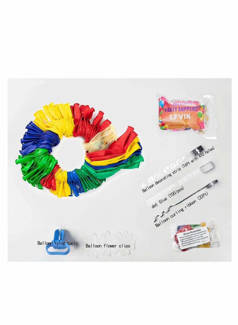 قوس بالون السيرك، مجموعة زينة بالونات – مستلزمات حفلات ملونة قوس قزح لعيد ميلاد الأولاد والبنات - Image 3