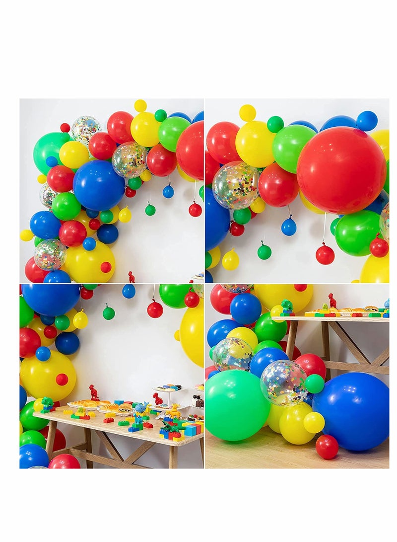 قوس بالون السيرك، مجموعة زينة بالونات – مستلزمات حفلات ملونة قوس قزح لعيد ميلاد الأولاد والبنات - Image 4