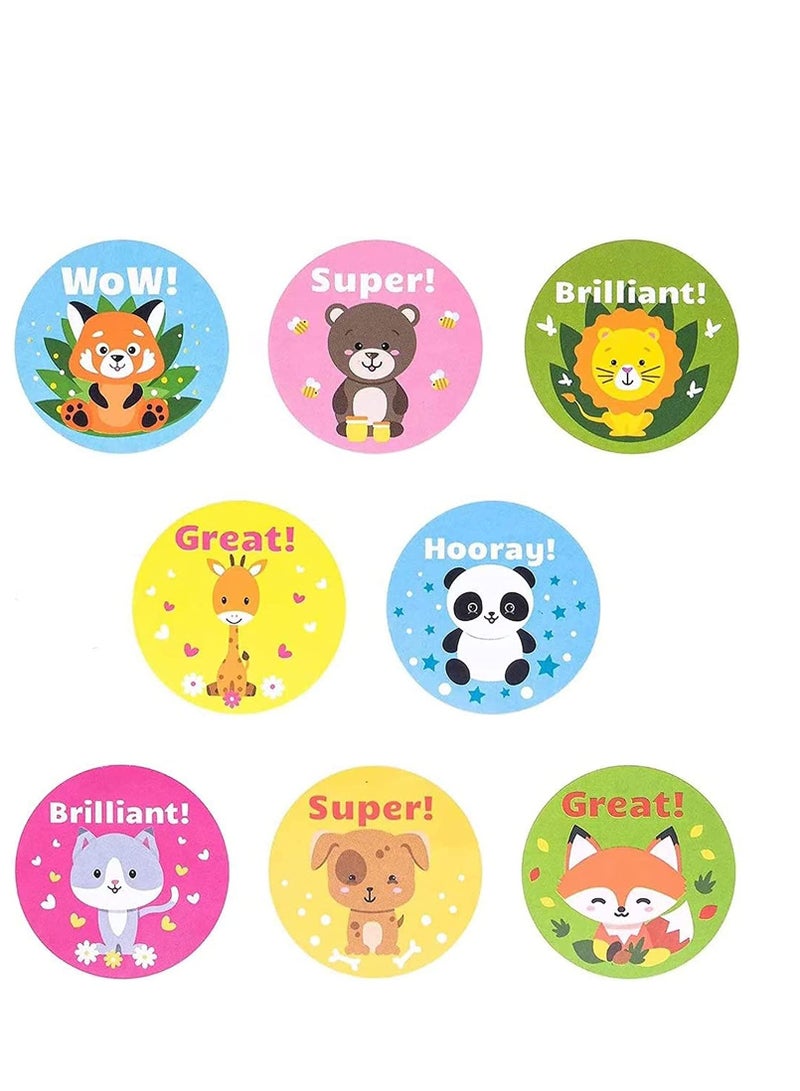 SOLARAE Reward Stickers for Teachers, 500 Stickers for Kids in 8 Designs, 1 Inch School Stickers on Sheets. Teacher Supplies for Classroom, Potty Training Stickers, Motivational Stickers - Image 2