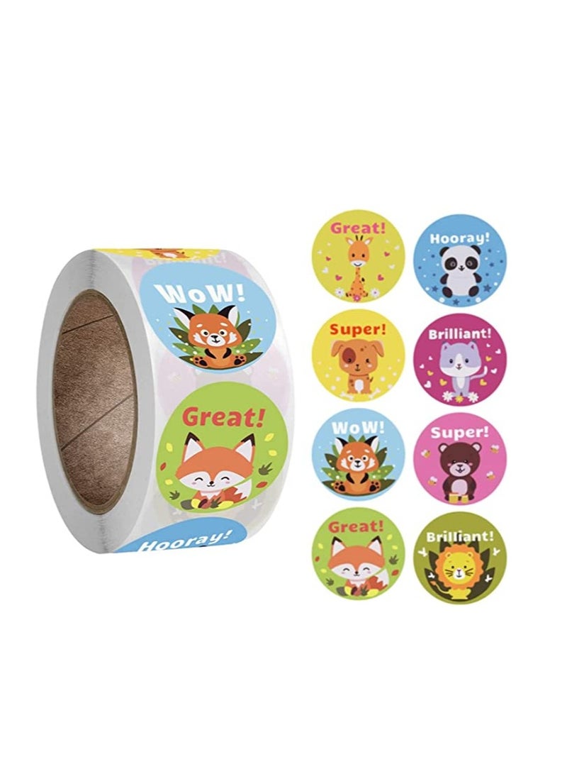 SOLARAE Reward Stickers for Teachers, 500 Stickers for Kids in 8 Designs, 1 Inch School Stickers on Sheets. Teacher Supplies for Classroom, Potty Training Stickers, Motivational Stickers - Image 1