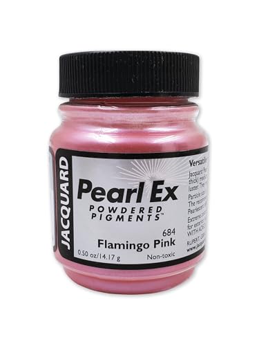 Jacquard Pearl Ex Pigment Powder 0.5 oz Flamingo Pink - Loose Mica Powder for Epoxy Resin, Watercolors, Calligraphy Ink & Clay - Epoxy Pigment Powder - Epoxy Resin Color - Image 1