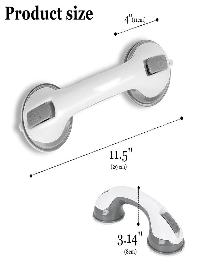 KANUPRIYA Vacuum Suction Grab Bar Handle for Bathroom - No Drilling Anti-Slip Safety Support Handle, Portable Shower & Bathtub Assist Bar, Strong Suction Toilet Door Helping Handle for Elderly & Kids (Small) - Image 2