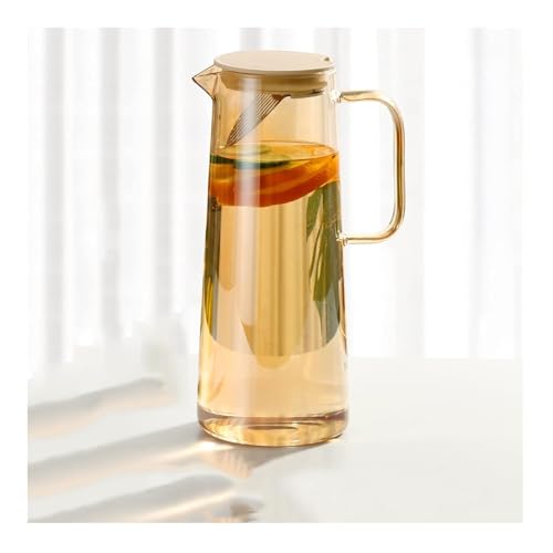 Mevanta Premium Water and Juice Brown Glass & Borosilicate Glass Jug Set Combo [6 Piece Glass 300ML & 1 Piece Jug 1.8 Liter] Transparent Pitcher Set For Dining Table,Home & Restaurant,Party (MTS - 09) - Image 2