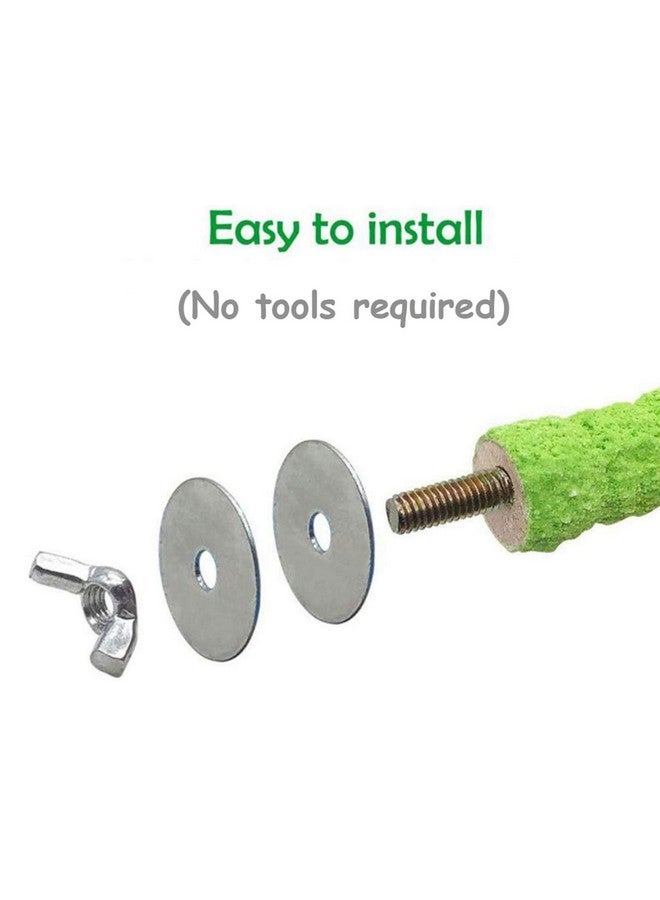 كاثسون حامل قفص ببغاء كاثسون، عصا خشبية طبيعية، لعبة مضغ خشنة السطح لطيور الكوكاتيل، الكوكاتو، اللوريكيت، الكونيور، الببغاء، عبوة من 5 قطع (لون عشوائي، 6.29 بوصة) - Image 5