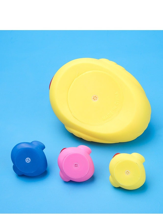 دايتويز ألعاب البط للحمام، 4 قطع من المطاط العائلي، لعبة الطفو والصرير للأطفال الصغار في مرحلة ما قبل المدرسة، لعبة حوض الاستحمام - Image 3