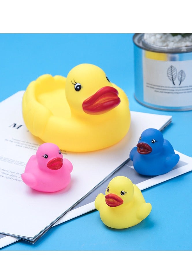 دايتويز ألعاب البط للحمام، 4 قطع من المطاط العائلي، لعبة الطفو والصرير للأطفال الصغار في مرحلة ما قبل المدرسة، لعبة حوض الاستحمام - Image 4