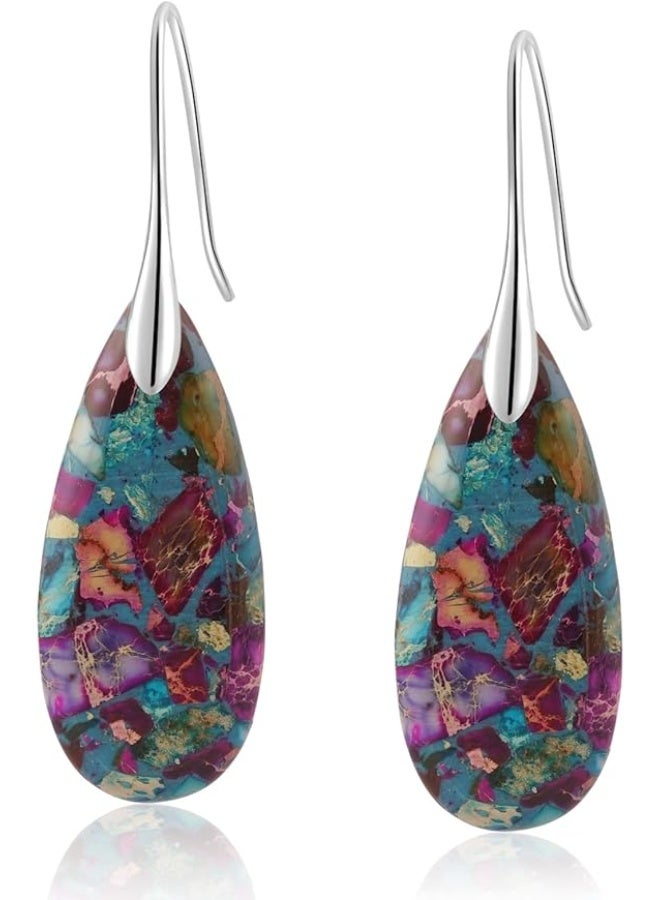 Natural Healing Stone Fishhoop Dangle - Image 1