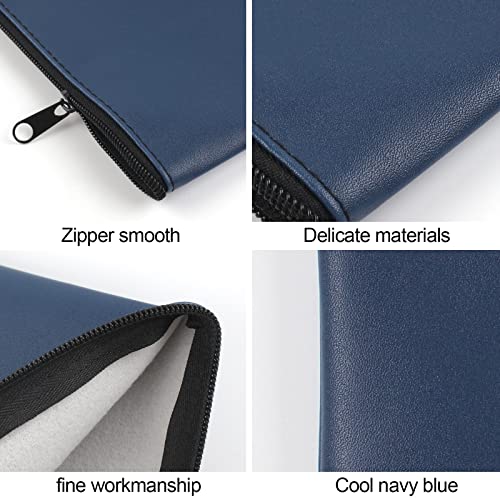 Joyberg 2 Pieces Money Bags with Zipper, 11x6.1 inch Money Pouch, Bank Bag, Cash Bag, Check Wallet, Cosmetics(navy) - Image 4