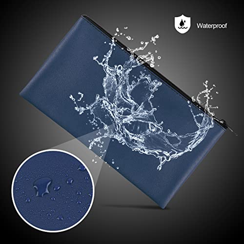 Joyberg 2 Pieces Money Bags with Zipper, 11x6.1 inch Money Pouch, Bank Bag, Cash Bag, Check Wallet, Cosmetics(navy) - Image 3