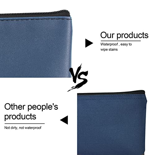 Joyberg 2 Pieces Money Bags with Zipper, 11x6.1 inch Money Pouch, Bank Bag, Cash Bag, Check Wallet, Cosmetics(navy) - Image 5
