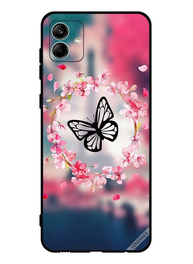 Covernex Protective Case Cover For Samsung Galaxy A04 4G Butterfly In Flower Ring - Image 1