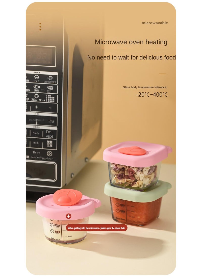 general طقم علب تخزين الطعام الزجاجية 4 قطع لوجبات الأطفال التكميلية - Image 5