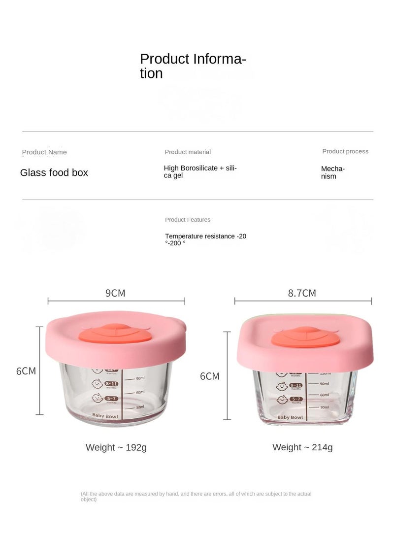 general طقم علب تخزين الطعام الزجاجية 4 قطع لوجبات الأطفال التكميلية - Image 3