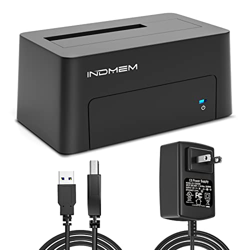 INDMEM SAS to USB 3.0 Adapter, SAS/SATA Hard Drive Enclosure Reader Converter Docking Station for 2.5/3.5 inch Server HDD SSD with 12V/2A Power Adapter,Support up to 18TB(New Upgrade) - Image 1