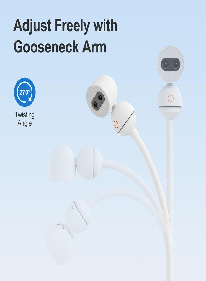 Simsky Baby Monitor Clip-on Mount, Plug & Play, Internal Cord Routing, Freely Adjust, Sturdy Flexible Baby Camera Holder for Crib Nursery, Compatible Camera - Image 3