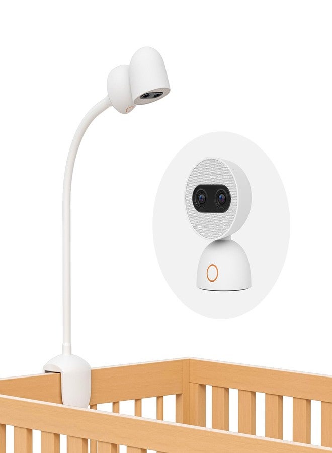 Simsky Baby Monitor Clip-on Mount, Plug & Play, Internal Cord Routing, Freely Adjust, Sturdy Flexible Baby Camera Holder for Crib Nursery, Compatible Camera - Image 1