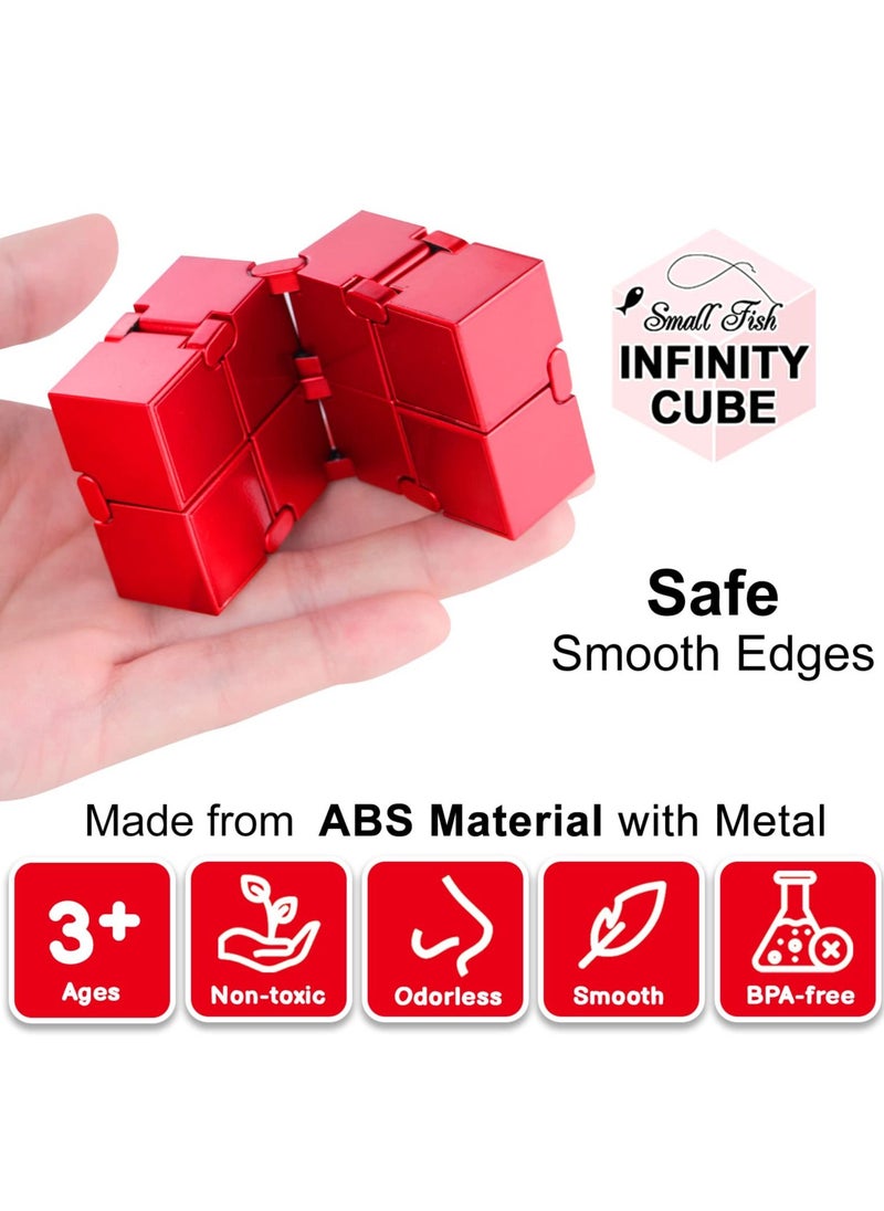YelaJoy - Infinity Cube Fidget Toy,Built-in Metal Never Ending Fidget Cube,Cool Sensory Infinity Cube Fidget Toy for Stress and Anxiety Relief - Image 1