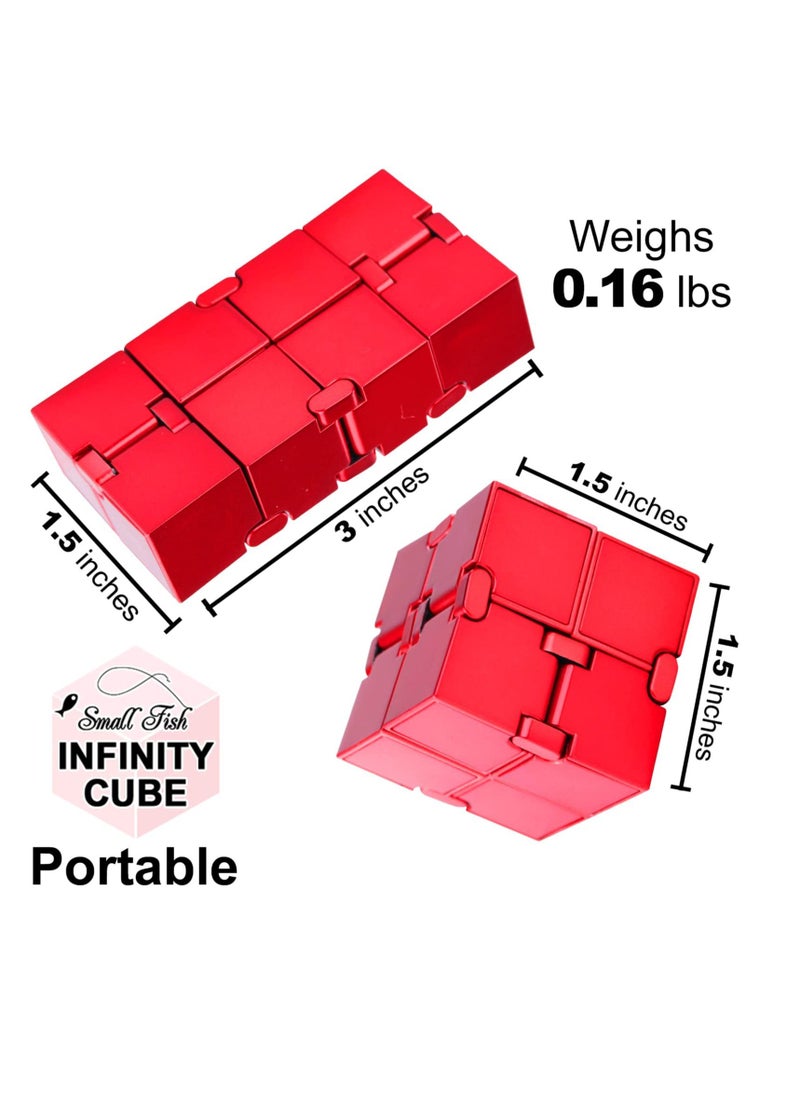 YelaJoy - Infinity Cube Fidget Toy,Built-in Metal Never Ending Fidget Cube,Cool Sensory Infinity Cube Fidget Toy for Stress and Anxiety Relief - Image 1