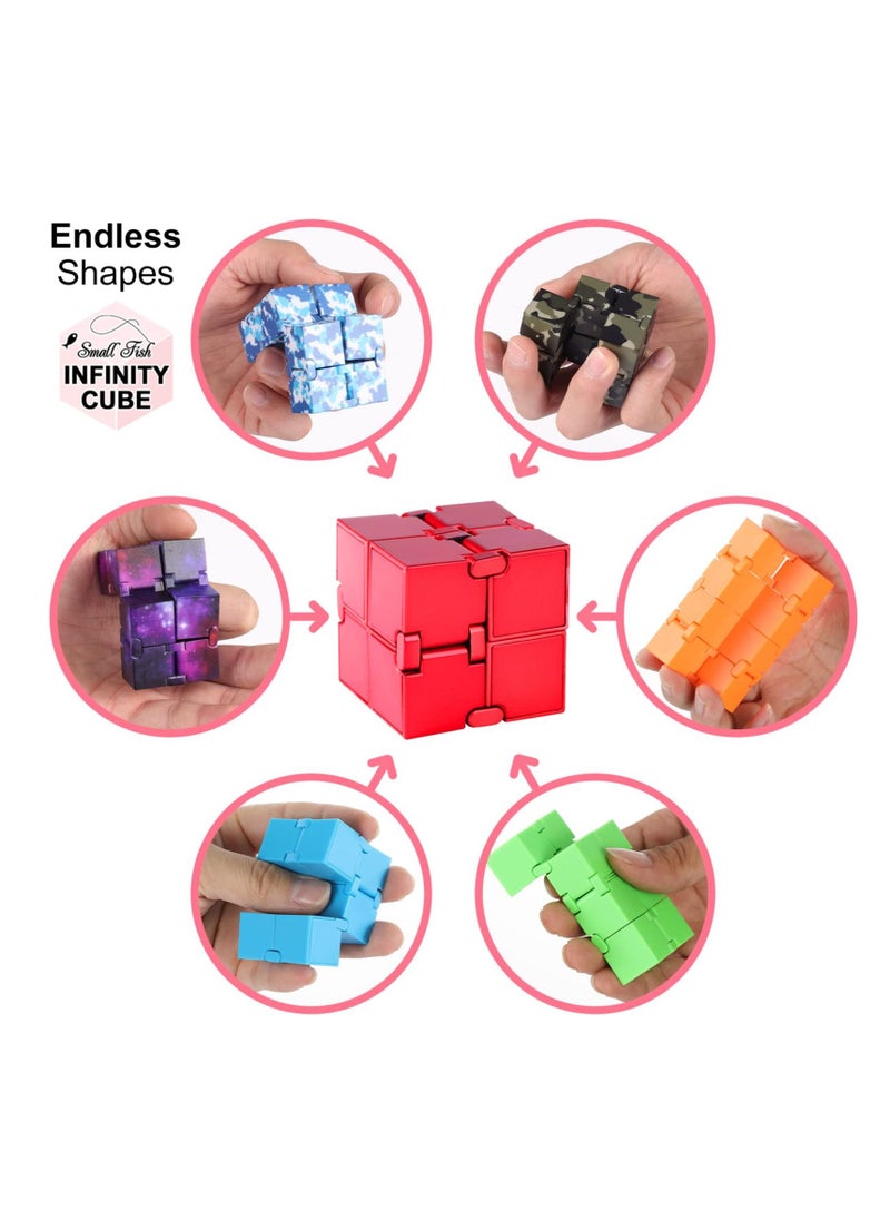 YelaJoy - Infinity Cube Fidget Toy,Built-in Metal Never Ending Fidget Cube,Cool Sensory Infinity Cube Fidget Toy for Stress and Anxiety Relief - Image 1