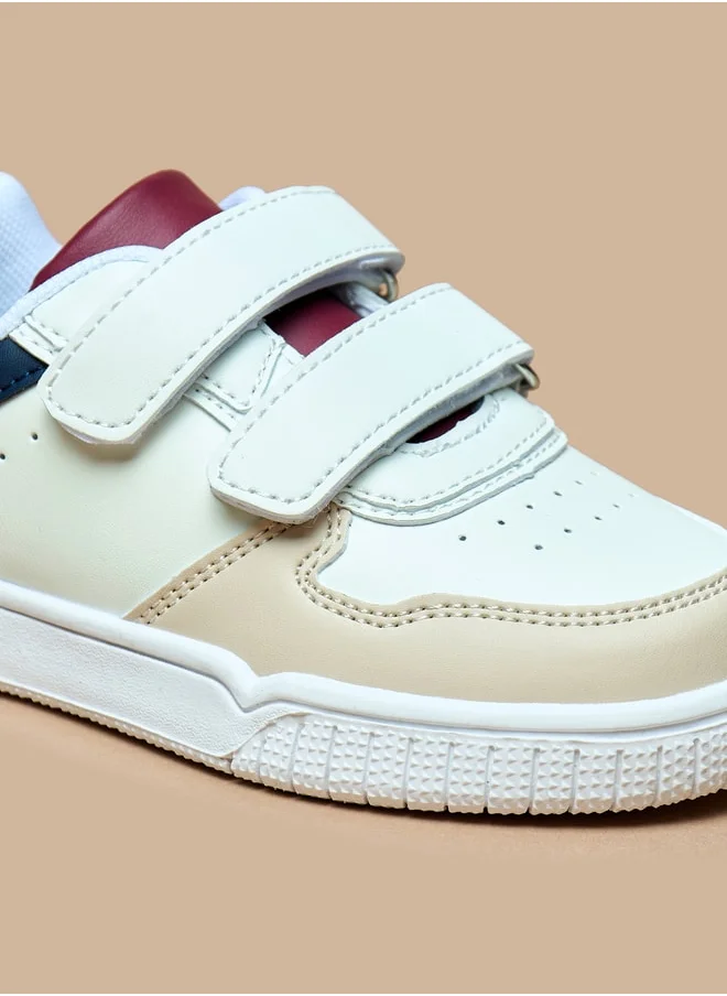 LBL by Shoexpress Boys Panelled Sneakers with Hook and Loop Closure